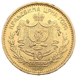 Montenegro (Vienna mint) 10 Perpera 1910 - Nikola I (1910-1918)