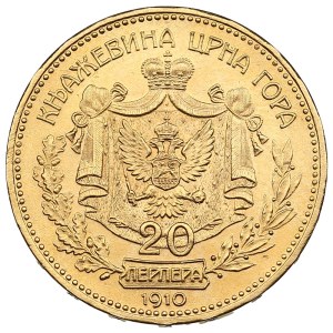 Montenegro, Principality 20 Perpera 1910 - Nikola I (1910-1918)