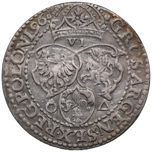 Polish-Lithuanian Commonwealth (Malbork) AR 6 Groszy / Szóstak 1596 - Sigismund III Vasa (1587-1632)