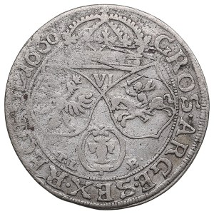 Polish-Lithuanian Commonwealth (Kraków) AR 6 Groszy / Szóstak 1660 - Jan II Casimir Vasa (1649-1668)