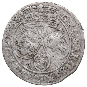 Polish-Lithuanian Commonwealth (Bydgoszcz) AR 6 Groszy / Szóstak 1663 - Jan II Casimir Vasa (1649-1668)