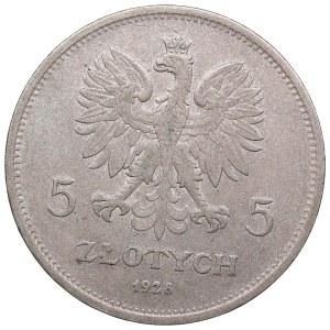 Poland (Brussels mint) 5 Złotych 1928 - Nike