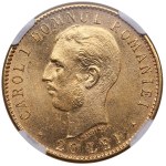 Romania (Brussels mint) 20 Lei 1906 - Carol I (1881-1914) - NGC MS 62