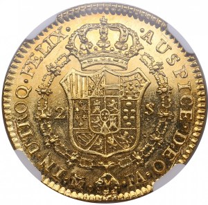 Spain (Madrid) 2 Escudos 1806 - Carlos IV (1788-1808) - NGC MS 62