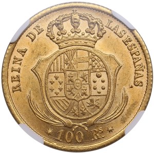Spain (Seville) 100 Reales 1855 - Isabella II (1833-1868) - NGC MS 61