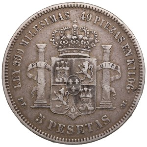 Spain (Madrid) 5 Pesetas 1876 - Alfonso XII (1874-1885)
