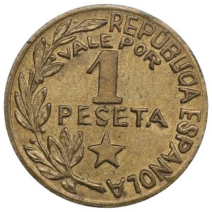 Spain, Island of Menorca (Ciutadella) 1 Peseta 1937 - Emergency coinage