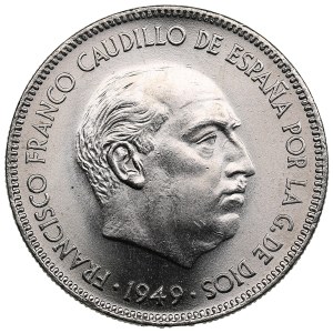 Spain (Madrid) 5 Pesetas 1949 - caudillo Francisco Franco (1936-1975)