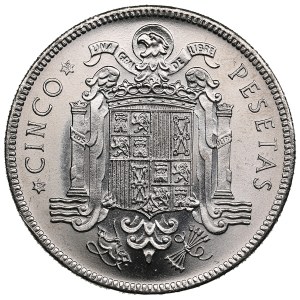 Spain (Madrid) 5 Pesetas 1949 - caudillo Francisco Franco (1936-1975)
