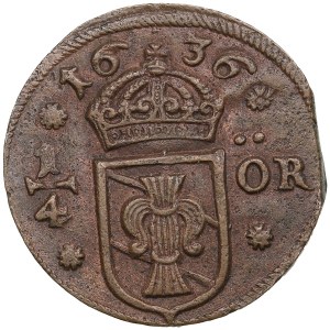 Sweden (Säter) ¼ Öre 1636 - Christina (1632-1654)
