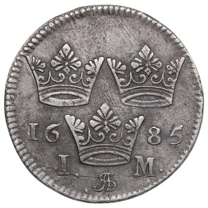 Sweden (Stockholm) 1 Mark 1685 - Karl XI (1660-1697)