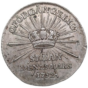 Sweden (Stockholm) 1/3 Riksdaler 1792 - Gustav III (1771-1792)