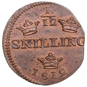 Sweden (Avesta) 1/12 Skilling 1812 - Karl XIII (1809-1818)
