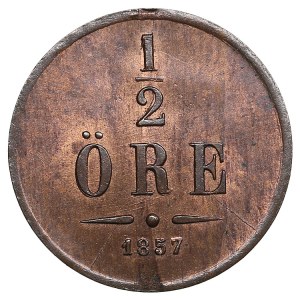 Sweden (Kungsholmen) ½ Öre 1857 - Oscar I (1844-1859)