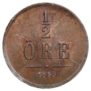 Sweden (Kungsholmen) ½ Öre 1858 - Oscar I (1844-1859)