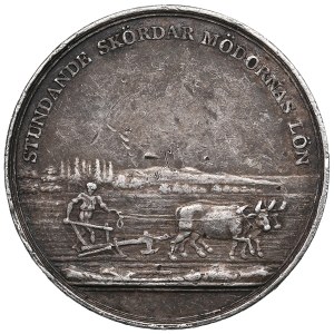 Sweden Silver Award Medal ND (after 1821) - Royal Academy of Agricultural Sciences - Carl XIV Johan (1818-1844)