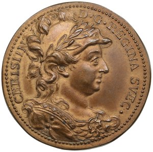Sweden Bronze Born-Died Medal ND (1786-1787) - Kristina (1632-1654)