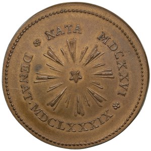 Sweden Bronze Born-Died Medal ND (1786-1787) - Kristina (1632-1654)