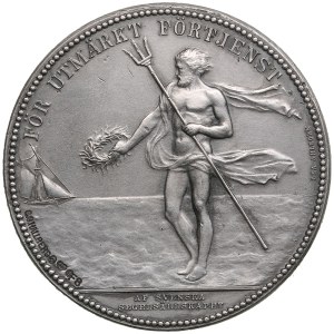 Sweden Silver Award Medal 1832 (struck 1879) - Swedish Sailing Society - Oscar I (1844-1859)