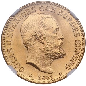 Sweden (Kungsholmen) 10 Kronor 1901 - Oscar II (1872-1907) - NGC MS 66