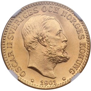 Sweden (Kungsholmen) 10 Kronor 1901 - Oscar II (1872-1907) - NGC MS 66