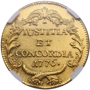 Swiss Cantons, City of Zürich 2 Ducats 1776 - NGC MS 61