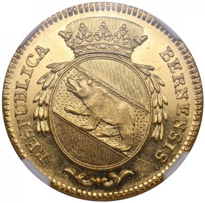 Swiss Cantons, City of Bern 2 Duplones 1795 - NGC MS 63
