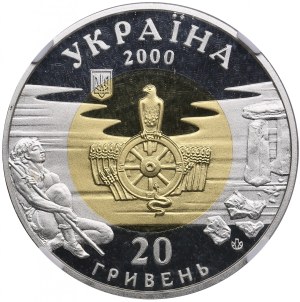 Ukraine (Kyiv) 20 Hryven 2000 - Paleolith - NGC PF 69 ULTRA CAMEO