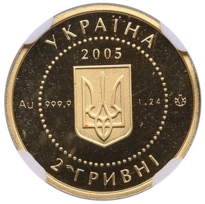 Ukraine (Kyiv) 2 Hryvni 2005 - Scythian Gold. Horseman - NGC MS 69