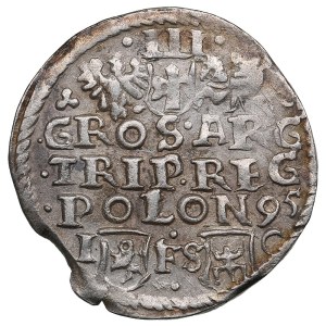 Polish-Lithuanian Commonwealth (Bydgoszcz) AR 3 Groszy / Trojak 1595 - Sigismund III Vasa (1587-1632)