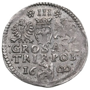 Polish-Lithuanian Commonwealth (Bydgoszcz) AR 3 Groszy / Trojak 1600 - Sigismund III Vasa (1587-1632)