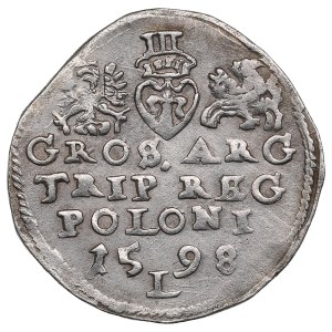 Polish-Lithuanian Commonwealth (Lublin) AR 3 Groszy / Trojak 1598 - Sigismund III Vasa (1587-1632)