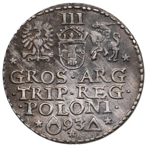 Polish-Lithuanian Commonwealth (Malbork) AR 3 Groszy / Trojak 1593 - Sigismund III Vasa (1587-1632)