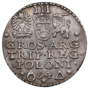 Polish-Lithuanian Commonwealth (Malbork) AR 3 Groszy / Trojak 1594 - Sigismund III Vasa (1587-1632)