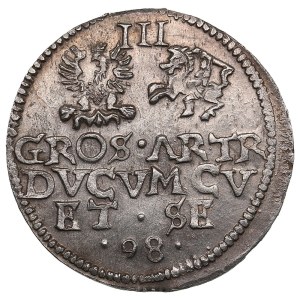 Kurské a polské vévodství (Mitau) 3 groše 1598 - Wilhelm Kettler (1587-1616)