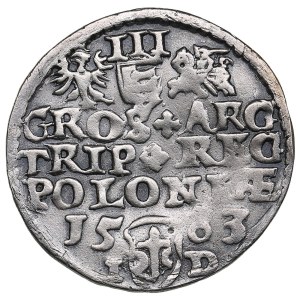 Polish-Lithuanian Commonwealth (Olkusz) AR 3 Groszy / Trojak 1583 - Stefan Batory (1576-1586)