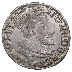 Polish-Lithuanian Commonwealth (Olkusz) AR 3 Groszy / Trojak 1589 - Sigismund III Vasa (1587-1632)