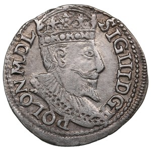 Polish-Lithuanian Commonwealth (Olkusz) AR 3 Groszy / Trojak 1595 - Sigismund III Vasa (1587-1632)