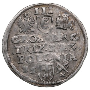 Polish-Lithuanian Commonwealth (Poznan) AR 3 Groszy / Trojak 1585 - Stefan Batory (1576-1586)