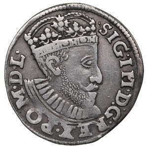 Polish-Lithuanian Commonwealth (Poznan) AR 3 Groszy / Trojak 1589 - Sigismund III Vasa (1587-1632)