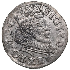 Polish-Lithuanian Commonwealth (Poznan) AR 3 Groszy / Trojak 1591 - Sigismund III Vasa (1587-1632)