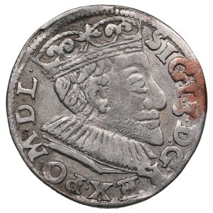 Polish-Lithuanian Commonwealth (Poznan) AR 3 Groszy / Trojak 1592 - Sigismund III Vasa (1587-1632)
