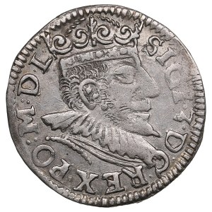 Polish-Lithuanian Commonwealth (Poznan) AR 3 Groszy (Trojak) 1593 - Sigismund III Vasa (1587-1632)
