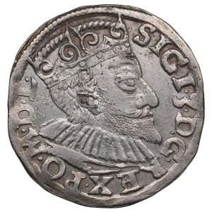 Polish-Lithuanian Commonwealth (Poznan) AR 3 Groszy / Trojak 1593 - Sigismund III Vasa (1587-1632)