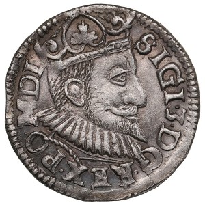 Polish-Lithuanian Commonwealth (Poznan) AR 3 Groszy / Trojak 1594 - Sigismund III Vasa (1587-1632)