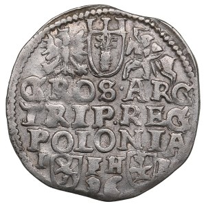 Polish-Lithuanian Commonwealth (Poznan) AR 3 Groszy / Trojak 1596 - Sigismund III Vasa (1587-1632)