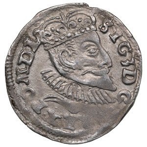 Polish-Lithuanian Commonwealth (Poznan) AR 3 Groszy / Trojak 1596 - Sigismund III Vasa (1587-1632)