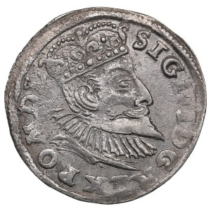 Polish-Lithuanian Commonwealth (Poznan) AR 3 Groszy / Trojak 1596 - Sigismund III Vasa (1587-1632)