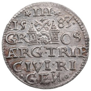 Město Riga pod polskou nadvládou, AR 3 Groszy / Trojak 1583 - Stefan Batory (1576-1586)