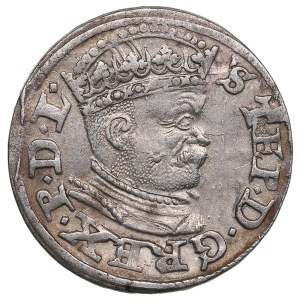 City of Riga under Polish rule, AR 3 Groszy / Trojak 1586 - Stefan Batory (1576-1586)